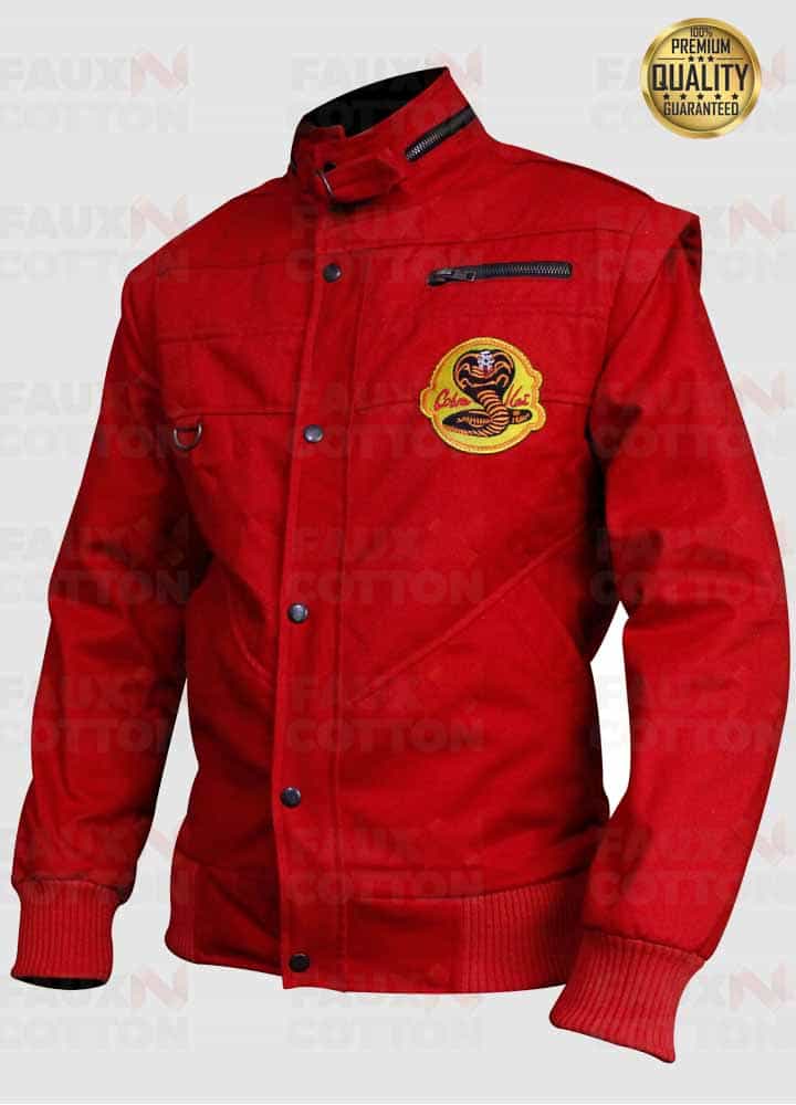 Cobra Kai William Zabka ( Johnny Lawrence ) Red Bomber Jacket 